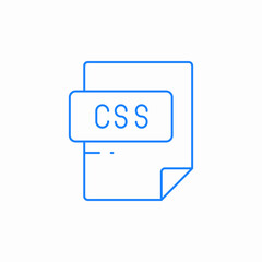 Fototapeta premium css file webpage icon sign vector