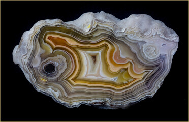 Abstract close-up of laguna agate from Mexico