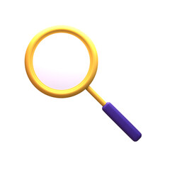 search magnifier ui essentials 3d icon illustration