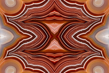 Laguna agate kaleidoscope repeating mirror-effect pattern.