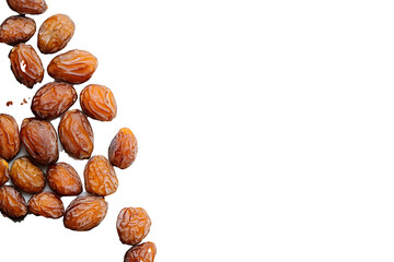Delicious and Nutritious Dates Arranged on a Clean  transparent background for Contrast