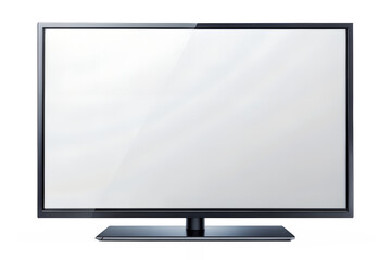 Modern flat screen television isolated on transparent background