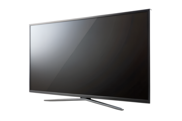 Modern smart tv isolated on transparent background