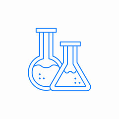 lab flask tubes icon sign vector