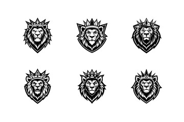 lion king head mascot character esport logo vector art silhouette