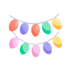 Decorative egg garland Holiday SVG Icon