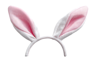Cute pink and white bunny ears headband.