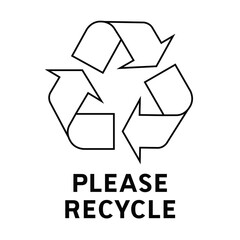 PLEASE RECYCLE LOGO VECTOR SIGN