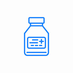 pill vitamin bottle icon sign vector