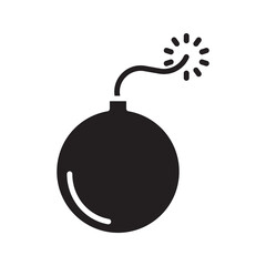 Bomb icon, explosive icon. explosive device.  Flat design style. bomb icon vector illustration isolated on white background, bomb icon eps. bomb icon graphic design vector symbol.