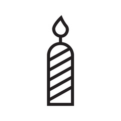 Candle Flame Icon. Vector Illustration. Eps 10
