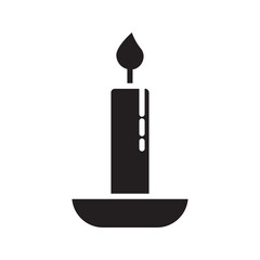 Candle Flame Icon. Vector Illustration. Eps 10