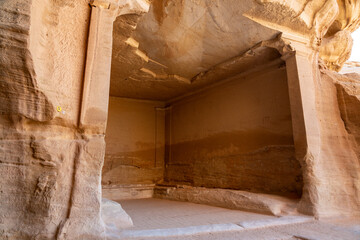 Jabal Ithlib, in Hegra, heritage UNESCO of AlUla, Saudi Arabia