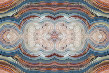 Laguna agate kaleidoscope repeating mirror-effect pattern.