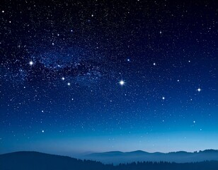 キラキラした星が輝く明け方の夜空の背景	