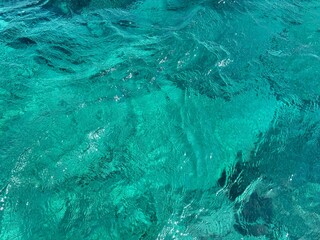 Blue azure clear sea water.