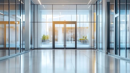 blur image background of corridor in hospital or clinic image