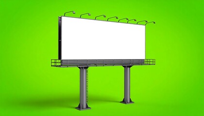 Blank Billboard Green Background.