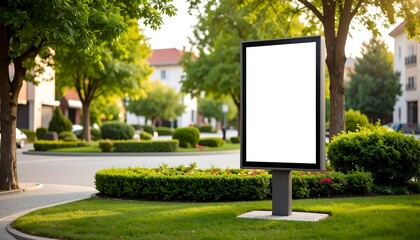 Blank Billboard Suburban Street.