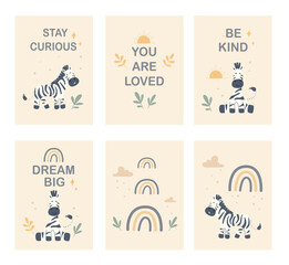 zebra, nursery, wall, art, boho, kids, decor, posters, animal, children's, whimsical, inspiration, colorful, playful, home, interior, design, cheerful, quotes, uplifting, love, kindness, dreams, rainb