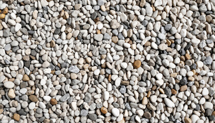Abstract panel made of pebbles; flat lay; wallpaper