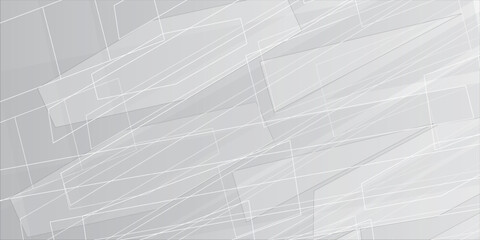 Abstract grey and white tech geometric corporate design background. modern