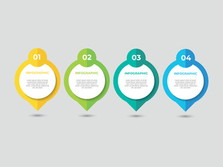 Infographics design template, business concept with 4 steps or options, can be used for workflow layout, diagram, annual report, web design.Creative banner, label vector.