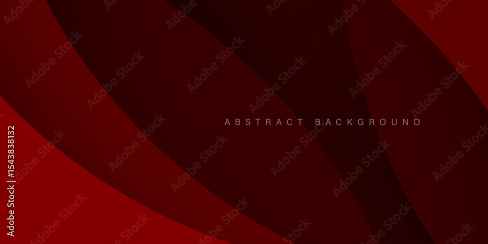 Wall mural dark red overlap paper cut curve design concept. abstract minimalist vector background.
