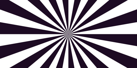 Abstract high-energy radial burst design with bright black and white wavy stripes. Symmetrical curved segments, a hypnotic.Dynamic spiral effect reminiscent of retro candy swirls or vintage sunburst.