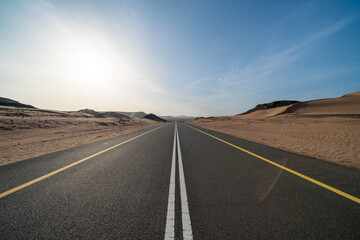 Scenic desert route from AlUla to Medina, Saudi Arabia