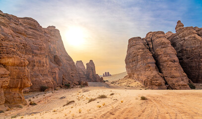The panoramic Ashar Valley in AlUla, Saudi Arabia © NICOLA