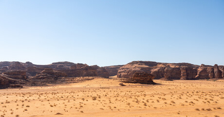 Scenic road between Riyadh and AlUla, Saudi Arabia
