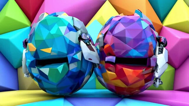 Colorful diamond ring with vibrant gemstone on a white background 4k unique Abstract video