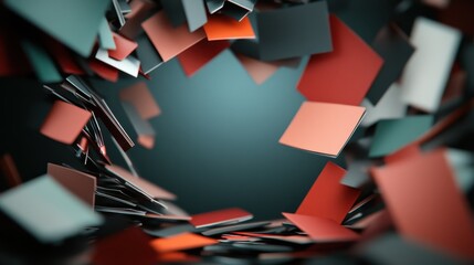 An abstract image composed of colorful shapes swirling together, creating a dynamic visual that evokes emotions of creativity and imagination in the viewer.