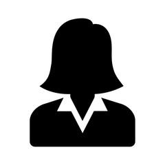 Businesswoman Icon, Female User Icon, Woman Silhouette