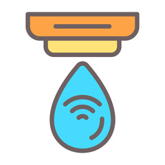 Smart Water Leak Detector Vector Icon
