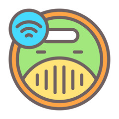 Smart Carbon Monoxide Detector Vector Icon