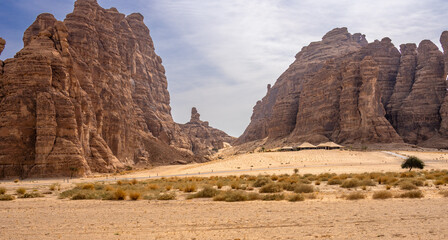 Ashar Valley and luxurious resorts in AlUla, Saudi Arabia