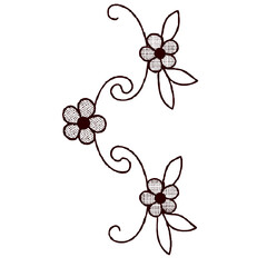 Flora Design with Flowers and Leaves