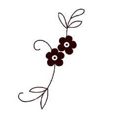 Flora Design with Flowers and Leaves
