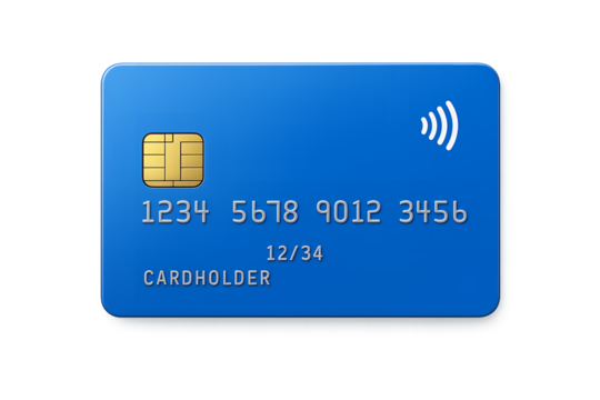 credit card isolated on white
