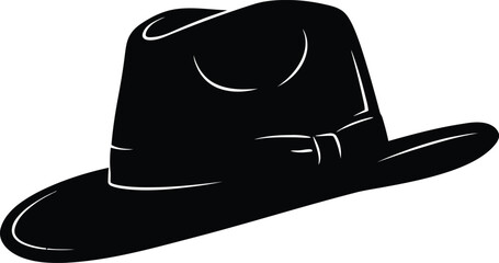  Flat Fedora Hat Silhouette for Classic Fashion Design