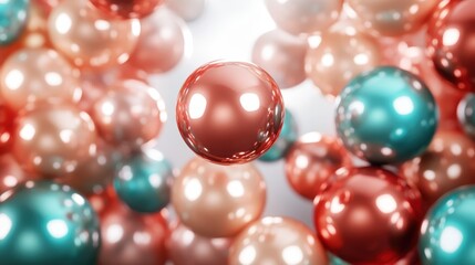 An artistic display of multicolored spheres floating in an abstract arrangement, symbolizing diversity and connection in a vibrant, dynamic world of creativity and imagination.