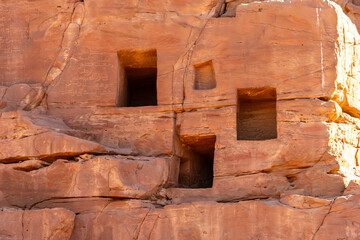  Tombs carved in the rock in Dadan, AlUla, Saudi Arabia