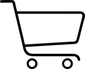 shopping cart icon on white background