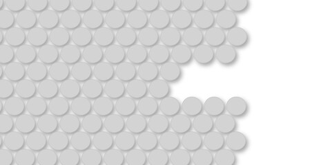 Grey tiles wall. round marble textures, ball tiles. Top view pavement circle block gray texture with seamless patterns floor background. Air Bubble wrap texture background. Textured Background.