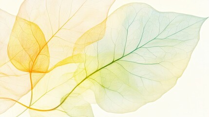 Obraz premium Colorful Translucent Leaves Blending Nature's Beauty