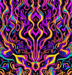 abstract seamless pattern with colorful lines