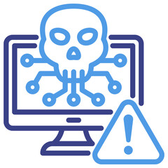 Infected Computer Icon