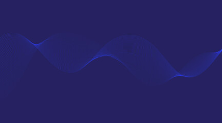 Abstract Blue Wave Background – Futuristic Flowing Lines on Dark Gradient